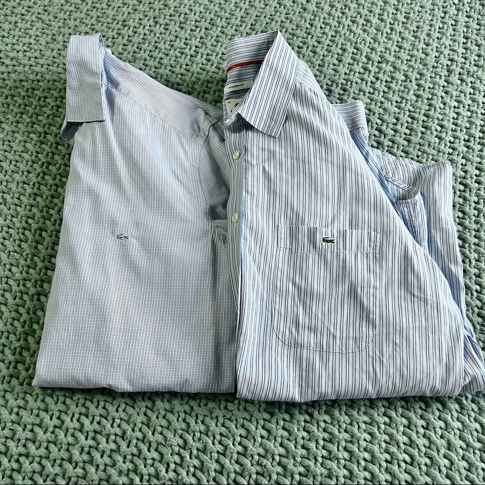 Mens Lacoste Long sleeve Button Down Shirts Bundle